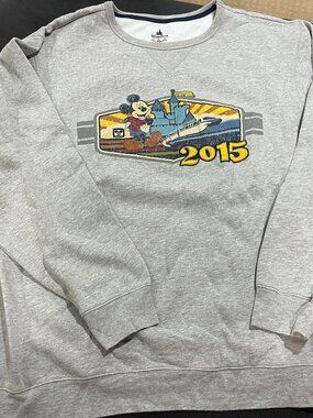 Vintage Walt Disney 2015 Authentic Crew Neck Sweatshirt XXL-EUC